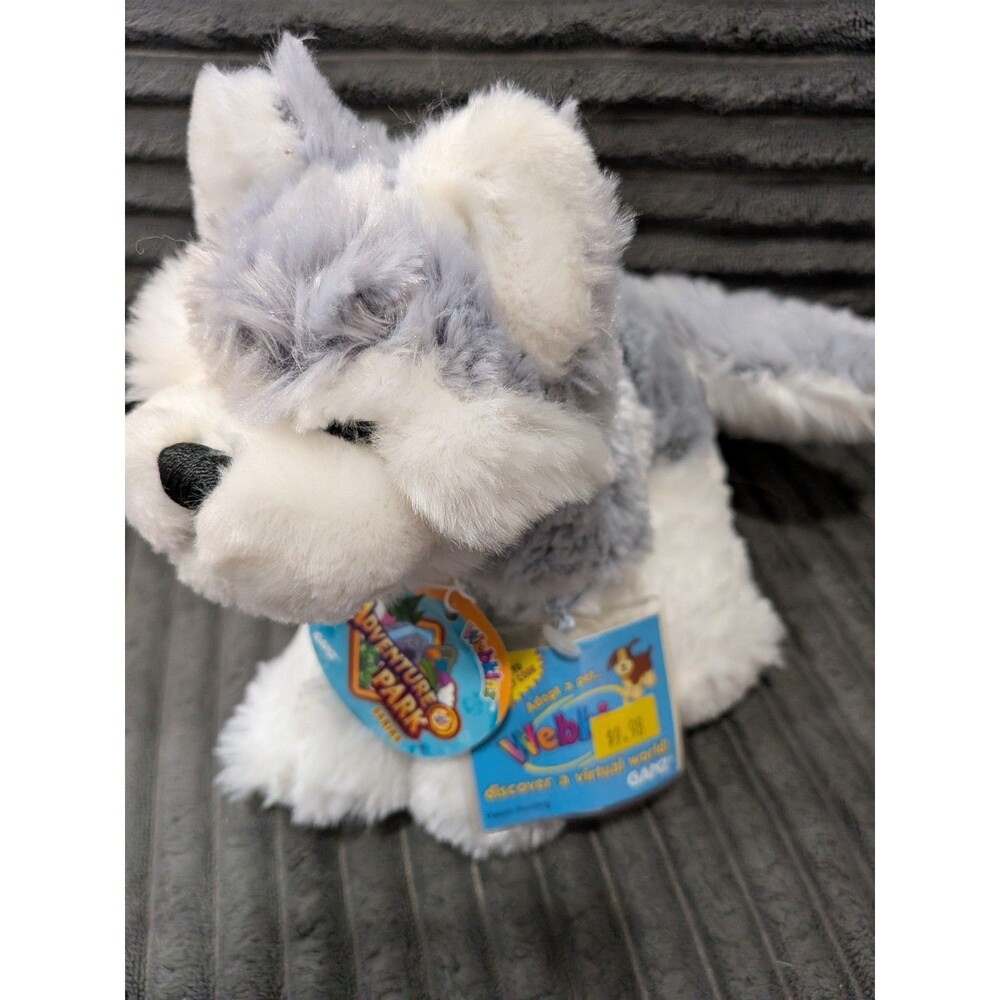 Ganz Webkinz Husky Plush HM120 Dog Stuffed Animal Brand New With Sealed Code